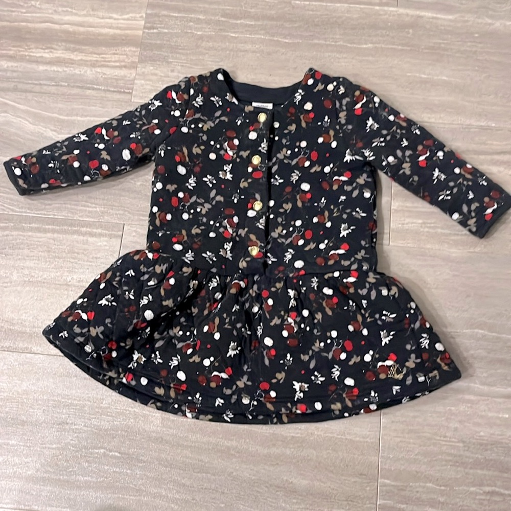 Petite Bateau Quilted Fit & Flare Children’s Dress